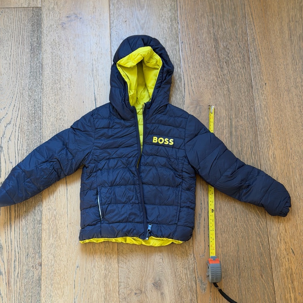 Boss Navy Yellow 2 sided Jacket 4t or 102